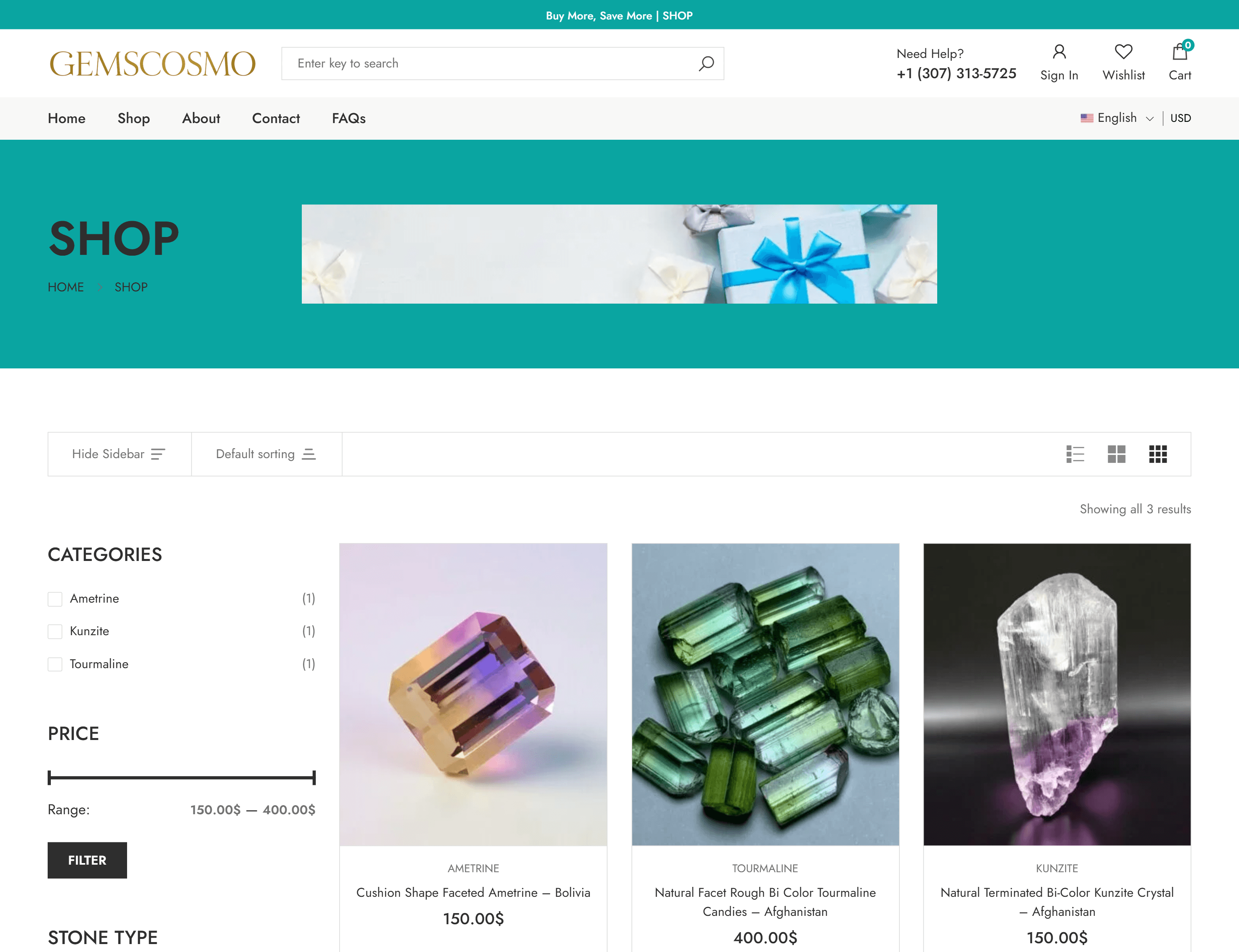Gemscosmo Online Store — view 1